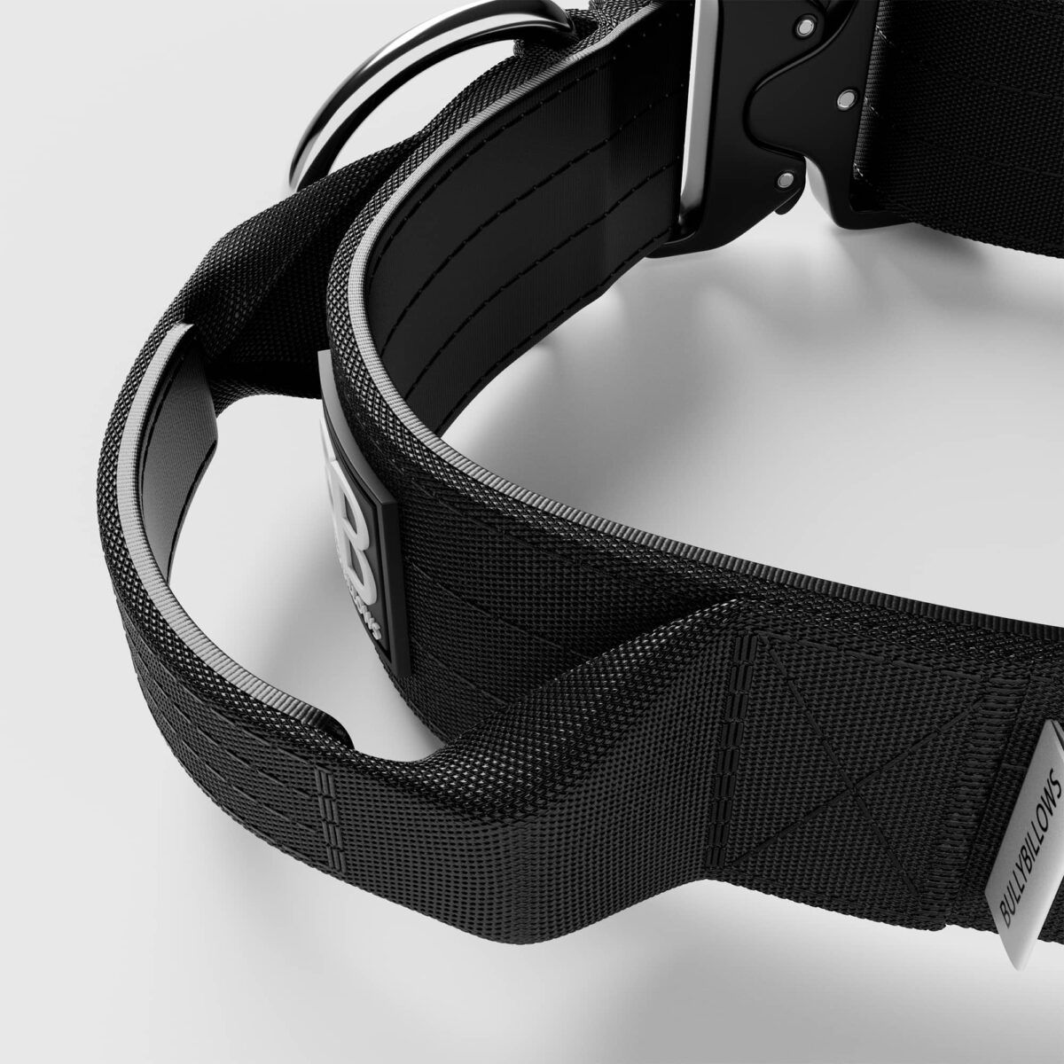 BULLYBILLOWS 5cm Combat Dog Collar - Black v2.0