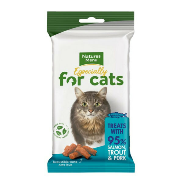 Natures Menu Cat Treats Salmon and Trout 60g from Catdog Store