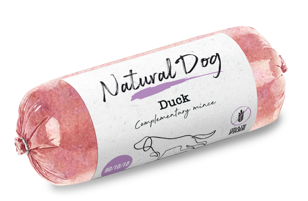 Natural Dog 80/10/10 | Duck | 500g Chub from Catdog Store
