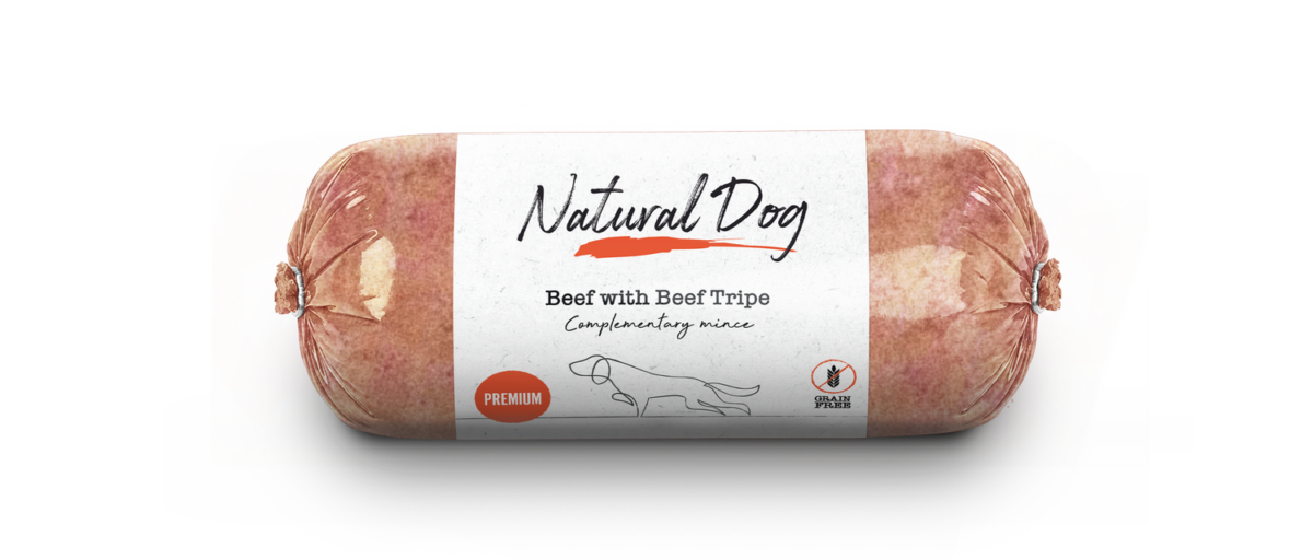 Natural Dog Beef with Beef Tripe | 500g Chub from Catdog Store