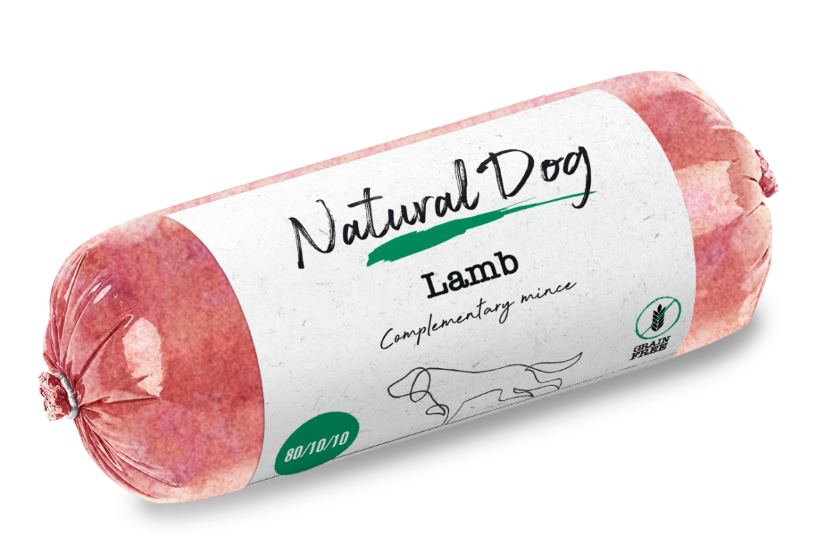 Natural Dog 80/10/10 | Lamb | 500g Chub from Catdog Store