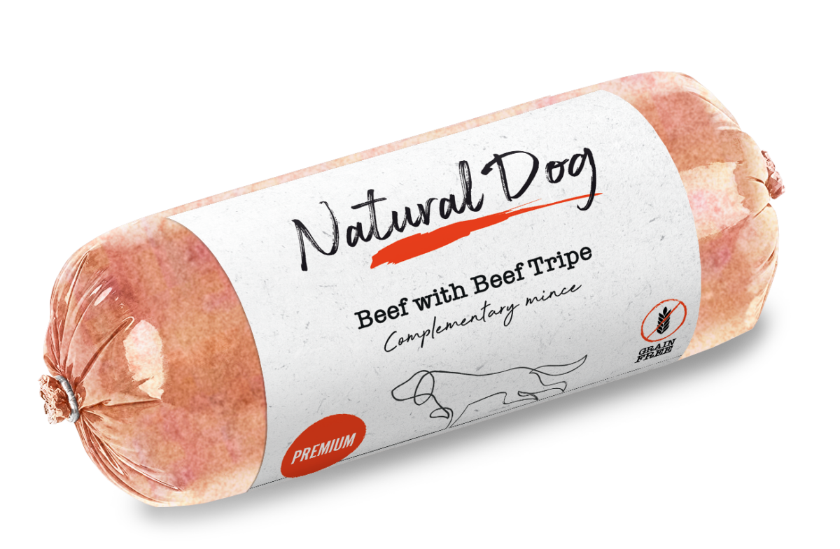 Natural Dog Beef with Beef Tripe | 500g Chub from Catdog Store