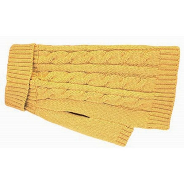 Happy Pet Charlton Cable Knit Mustard Jumper from Catdog Store