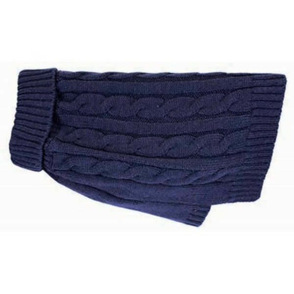 Happy Pet Charlton Cable Knit Midnight Blue Jumper from Catdog Store