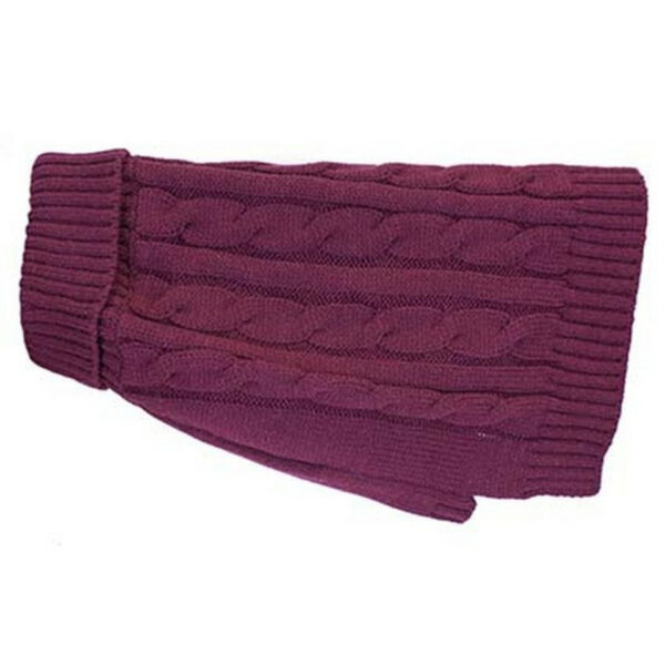 Happy Pet Charlton Cable Knit Deep Berry Jumper from Catdog Store