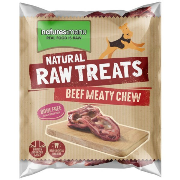 Natures Menu Frozen Raw Chews Beef Meaty Chew 2Pcs from Catdog Store