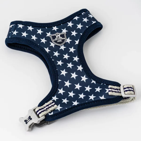 Hugo & Hudson Fabric Dog Harness - Navy Star from Catdog Store