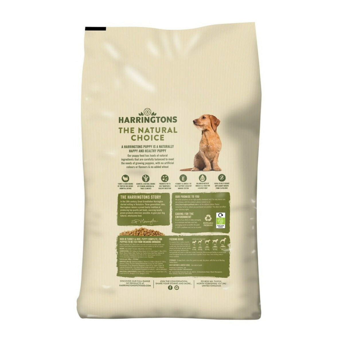 Harringtons Puppy Complete Dry Dog Food with Turkey & Rice 10kg from Catdog Store