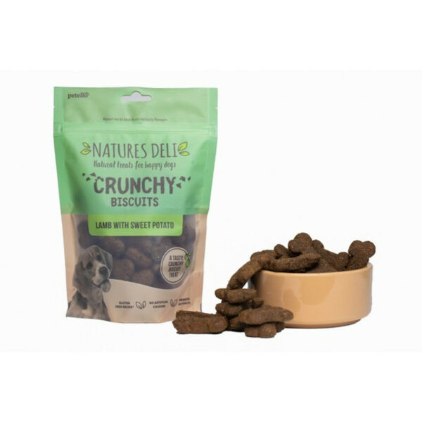 Natures Deli Crunchy Biscuits Lamb With Sweet Potato 225g from Catdog Store