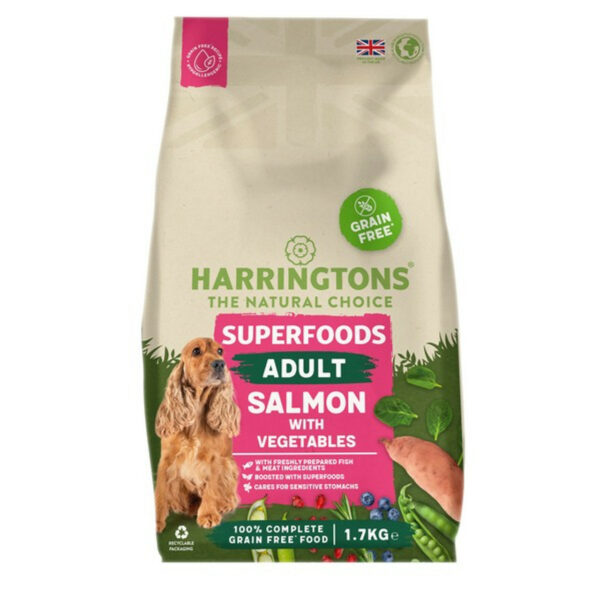 Harringtons Adult Grain Free with Superfoods Dry Dog Food | Salmon 1.7kg from Catdog Store