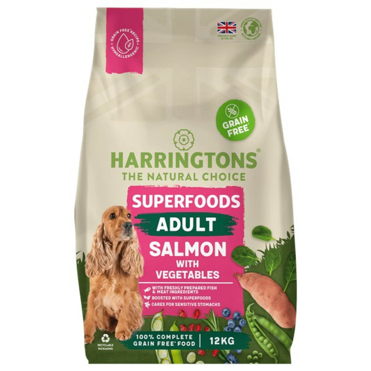 Harringtons Adult Grain Free with Superfoods Dry Dog Food | Salmon 10kg from Catdog Store