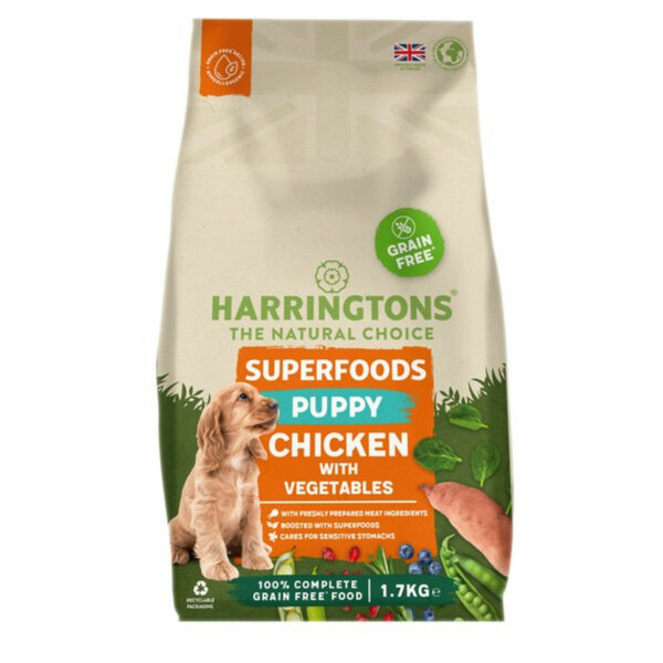 Harringtons PUPPY Grain Free with Superfoods Dry Dog Food | Chicken 1.7kg from Catdog Store
