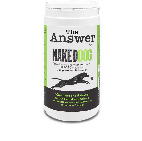 Naked Dog - 'The Answer' Dog Supplement | Transforms Pure & almost all 80|10|10 meals into a Complete and Balanced meal from Catdog Store