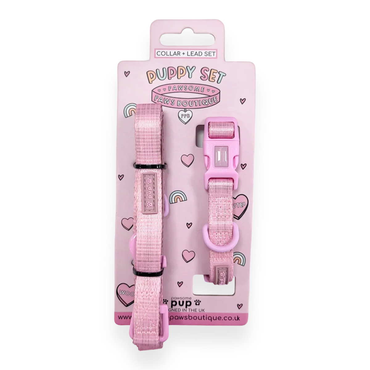Pawsome Pup Collar and Lead Set - Pink from Catdog Store