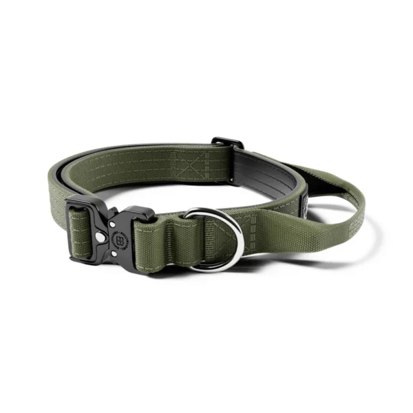 BULLYBILLOWS 2.5cm Combat Collar | With Handle & Rated Clip – Khaki v2.0 from CATDOG Store