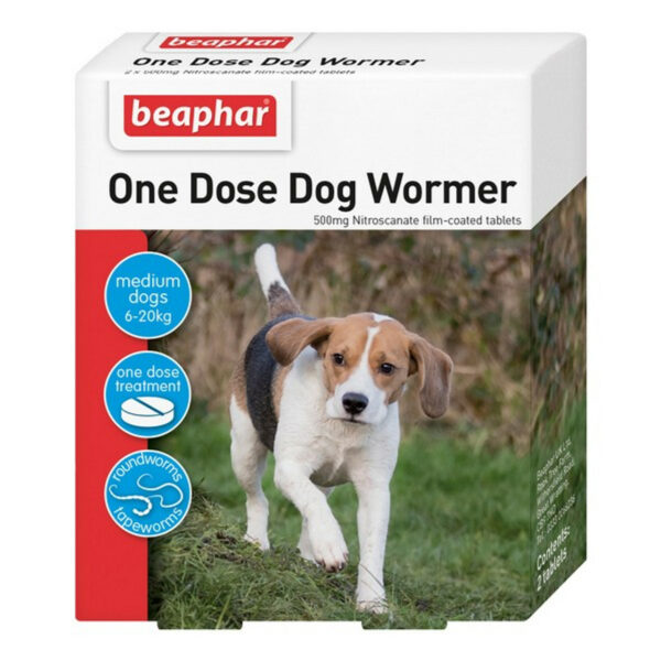 Beaphar Wormer One Dose Dogs Medium Dog 2 Tabs from CATDOG Store