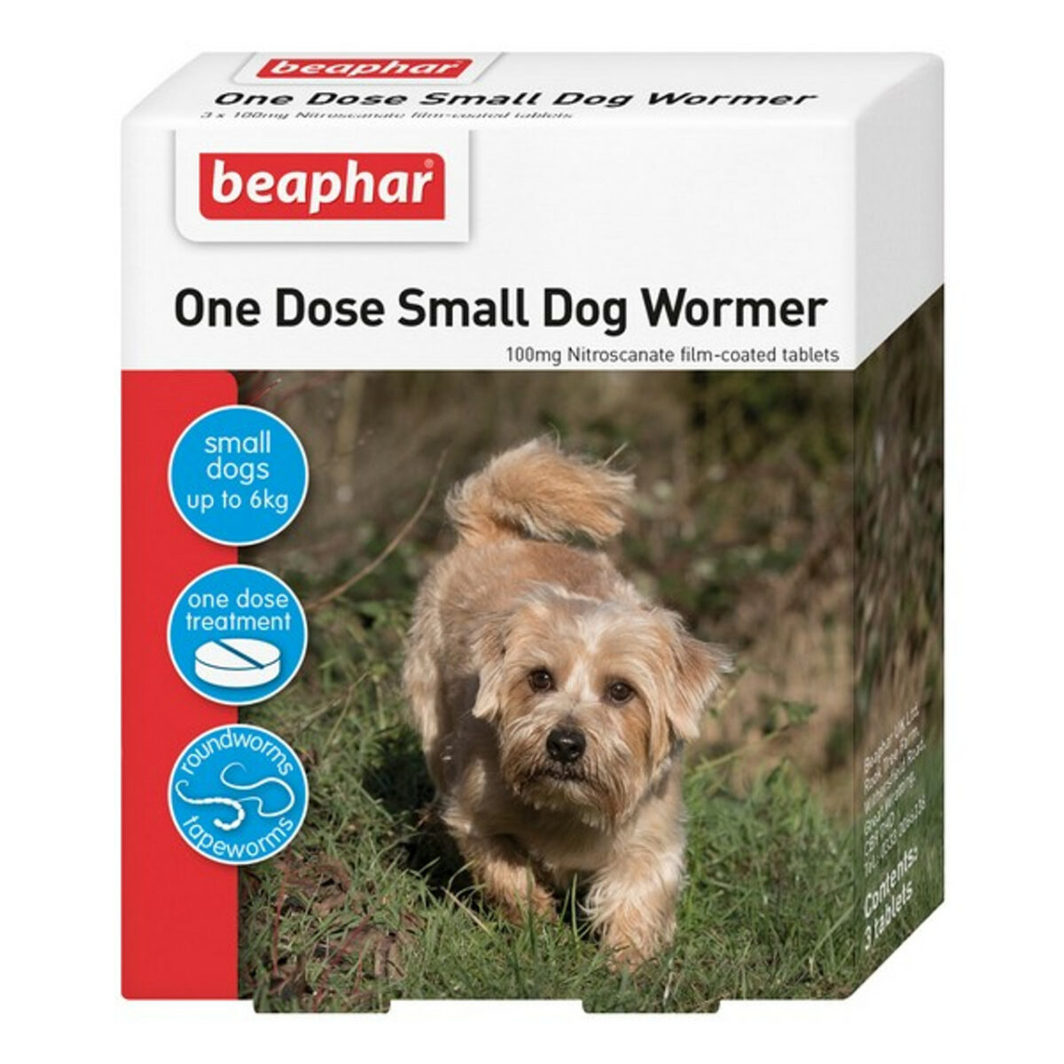 Beaphar Wormer One Dose Small Dogs 3 Tabs from CATDOG Store