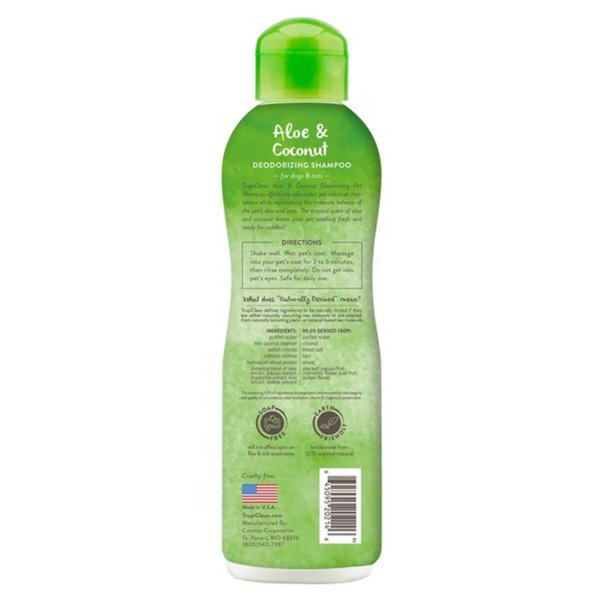 TropiClean Aloe and Coconut Shampoo | Deodorising | 592ml from CATDOG Store