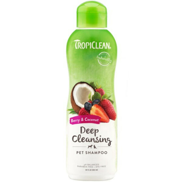 TropiClean Berry and Coconut Shampoo | Deep Cleansing from CATDOG Store