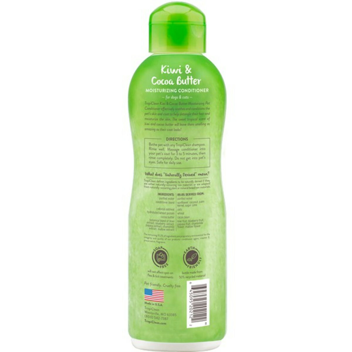 TropiClean Kiwi and Cocoa Butter Conditioner | Moisturising from CATDOG Store