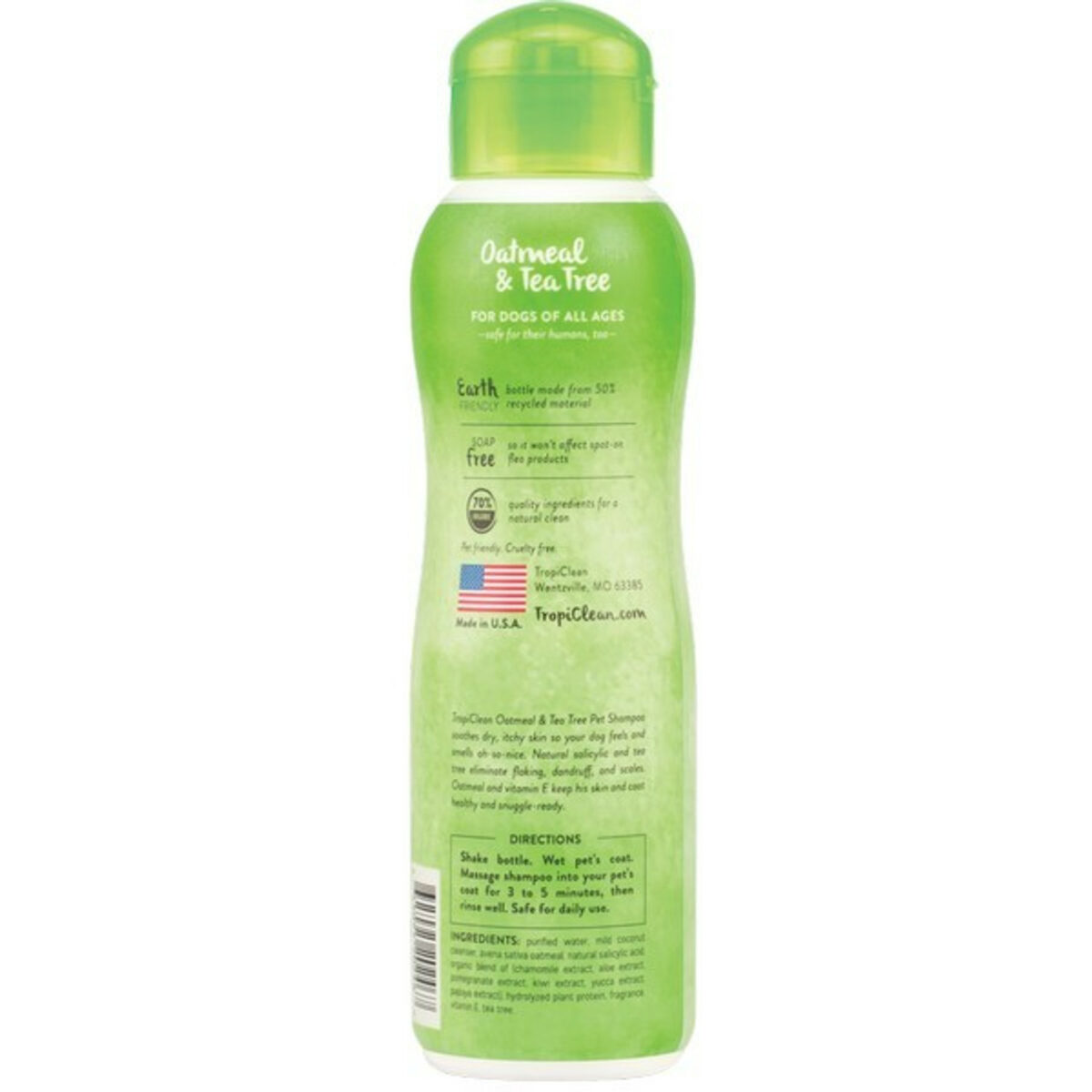 TropiClean Oatmeal and Tea Tree Shampoo | Medicated Itch Relief | 355ml from CATDOG Store