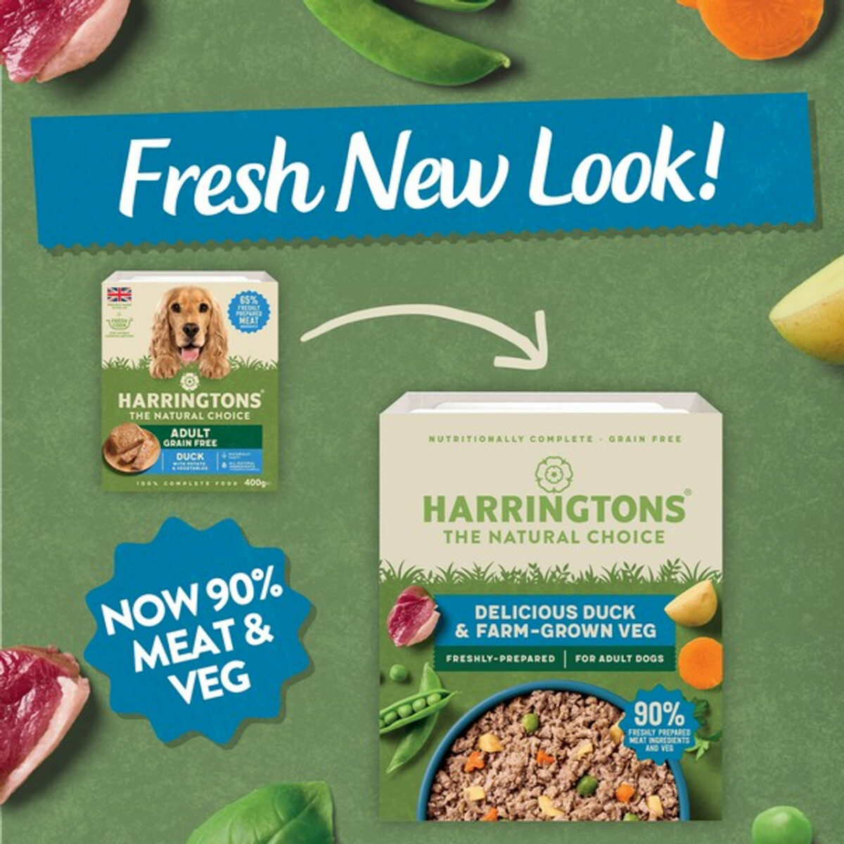 Harringtons Fresh Duck & Veg Adult | Grain Free | 400g - Image 3