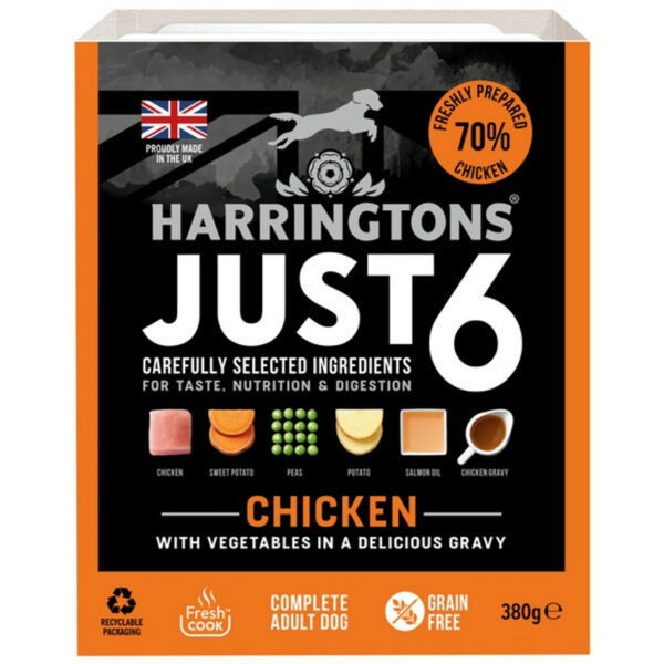 Harringtons Dog Just 6 Wet Chicken | Grain Free | 380g
