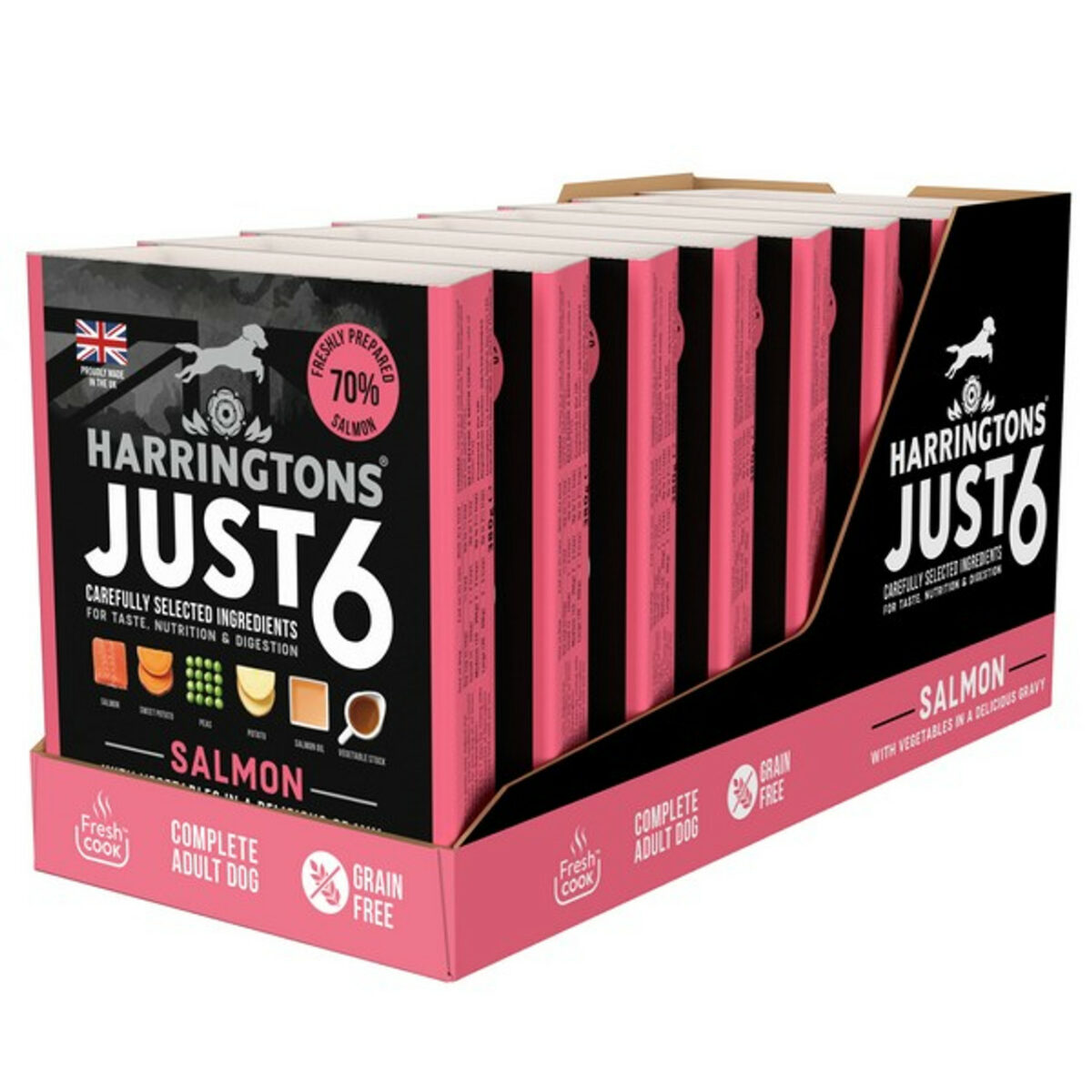 Harringtons Dog Just 6 Wet Salmon | Grain Free | 380g