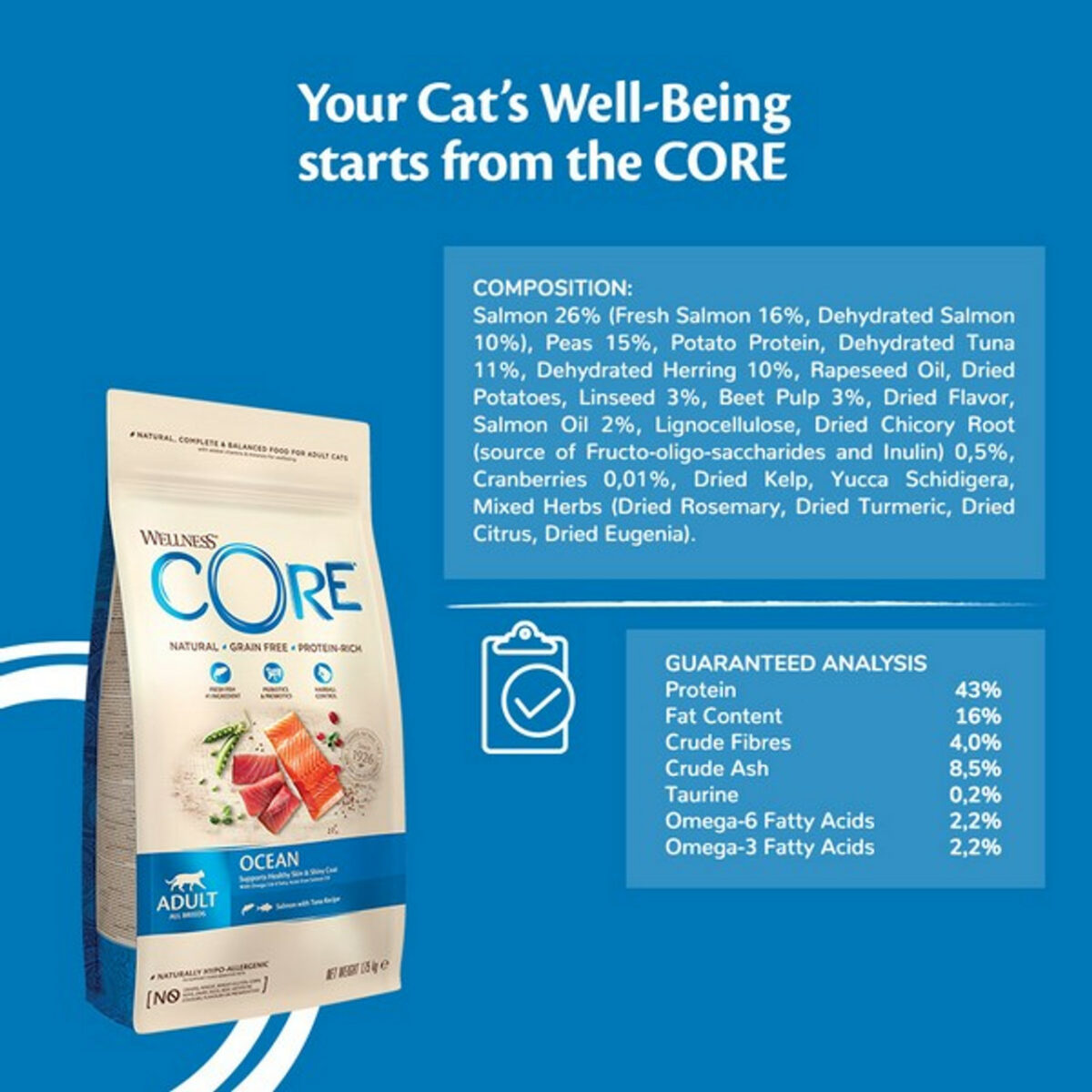 Wellness CORE Cat Dry Adult Ocean - Salmon with Tuna Recipe - Image 5