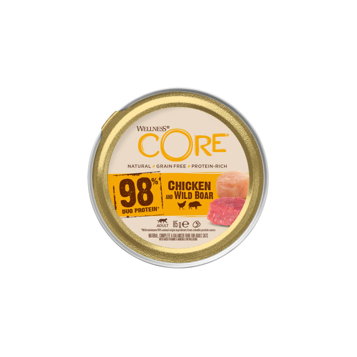 Wellness CORE Cat Wet Adult 98% Duo Protein Chicken & Wild Boar 85g - Image 2