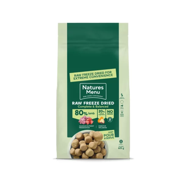 Natures Menu Freeze Dried 80/20 Complete Lamb Dog Food For Adult Dogs