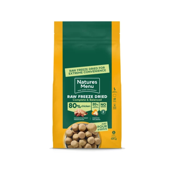 Natures Menu Freeze Dried 80/20 Complete CHICKEN Dog Food For Adult Dogs