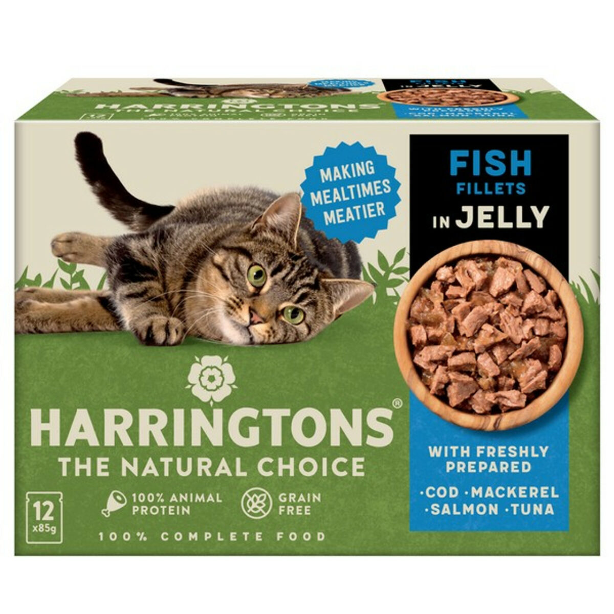 Harringtons Wet Cat Food Fish in Jelly 12x85g