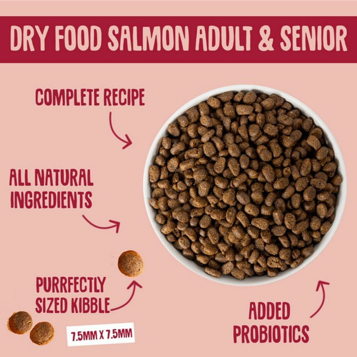 Scrumbles Adult Dry Cat Food | Salmon | 750g - Image 6