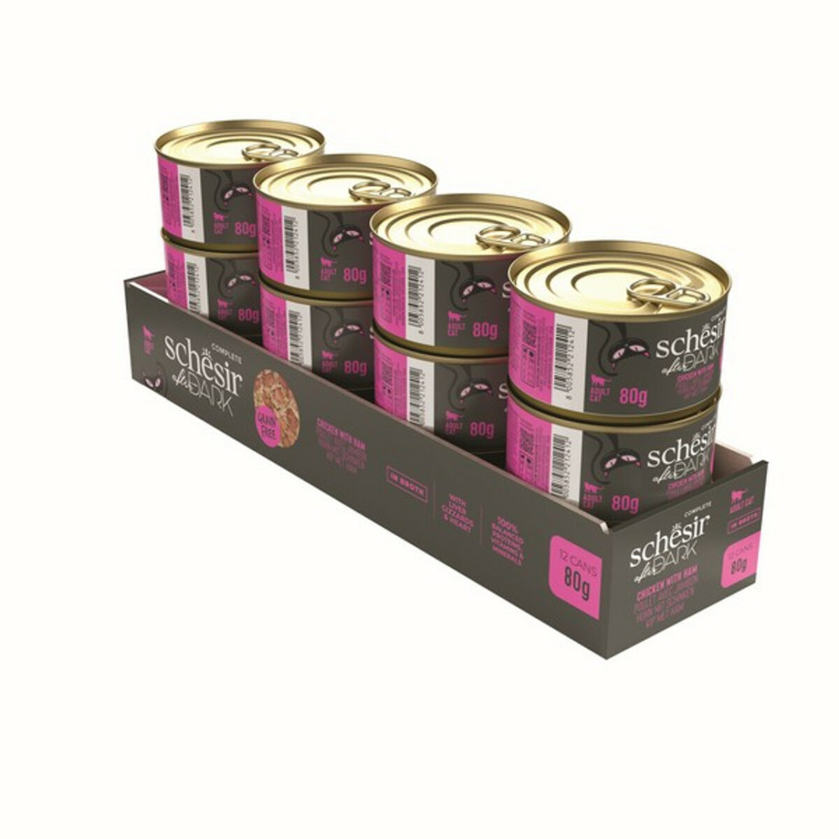 Schesir After Dark Wholefood Adult Cat Chicken & Ham 80g - Image 3