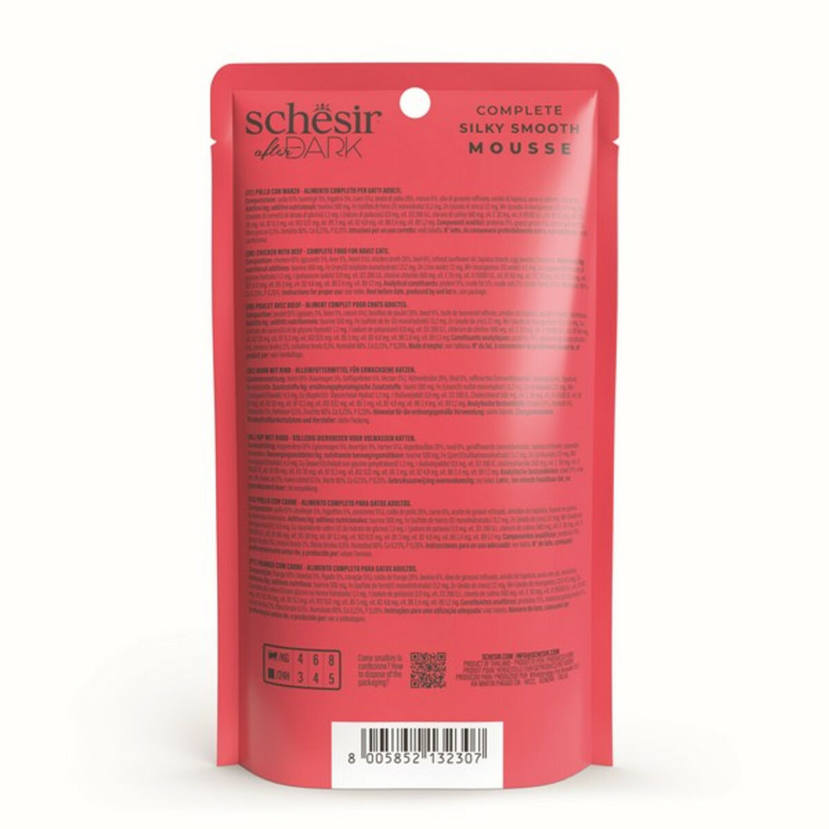Schesir After Dark Velvet Adult Cat | Chicken & Beef | 80g - Image 2