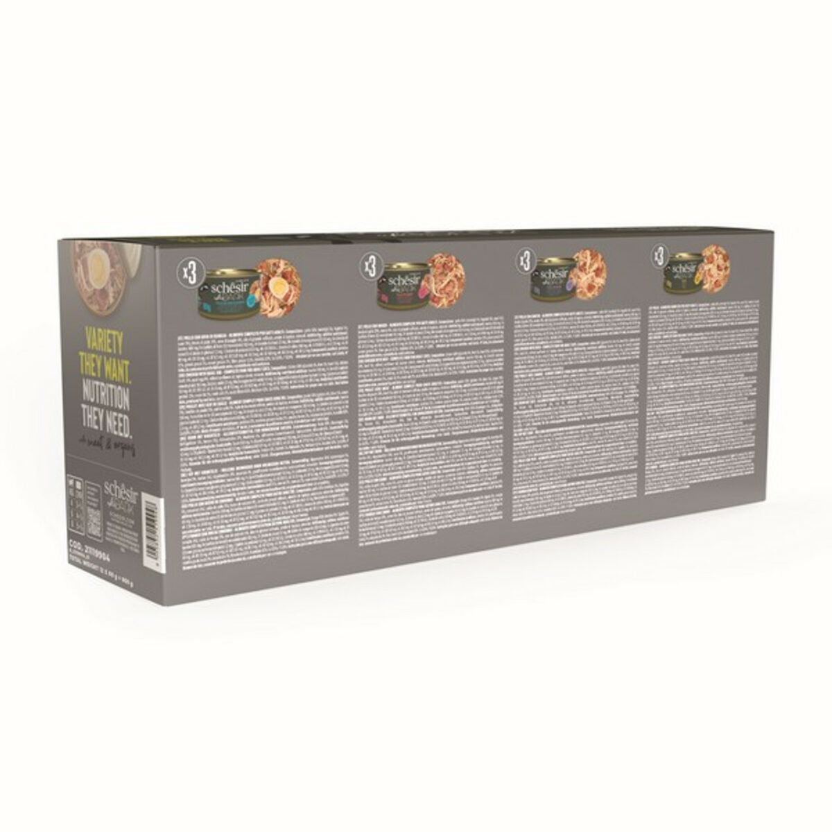 Schesir After Dark Wholefood Variety Pack | Adult Cat Mixed | 12X80g
