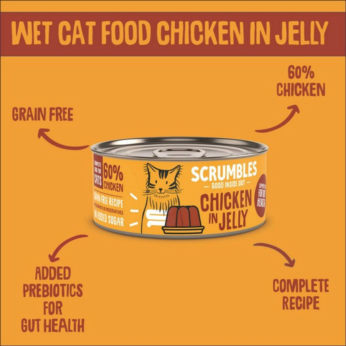 Scrumbles Wet Cat Jelly Chicken 80g - Image 2