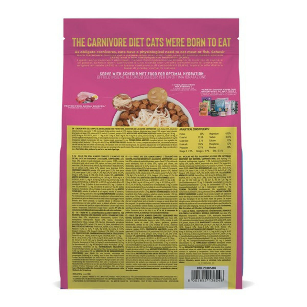 Schesir Dry Born Carnivore Chicken & Egg | 'Baby' (Kitten) | 1.25Kg