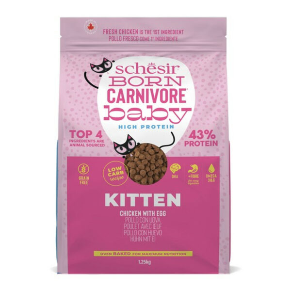 Schesir Dry Born Carnivore Chicken & Egg | 'Baby' (Kitten) | 1.25Kg