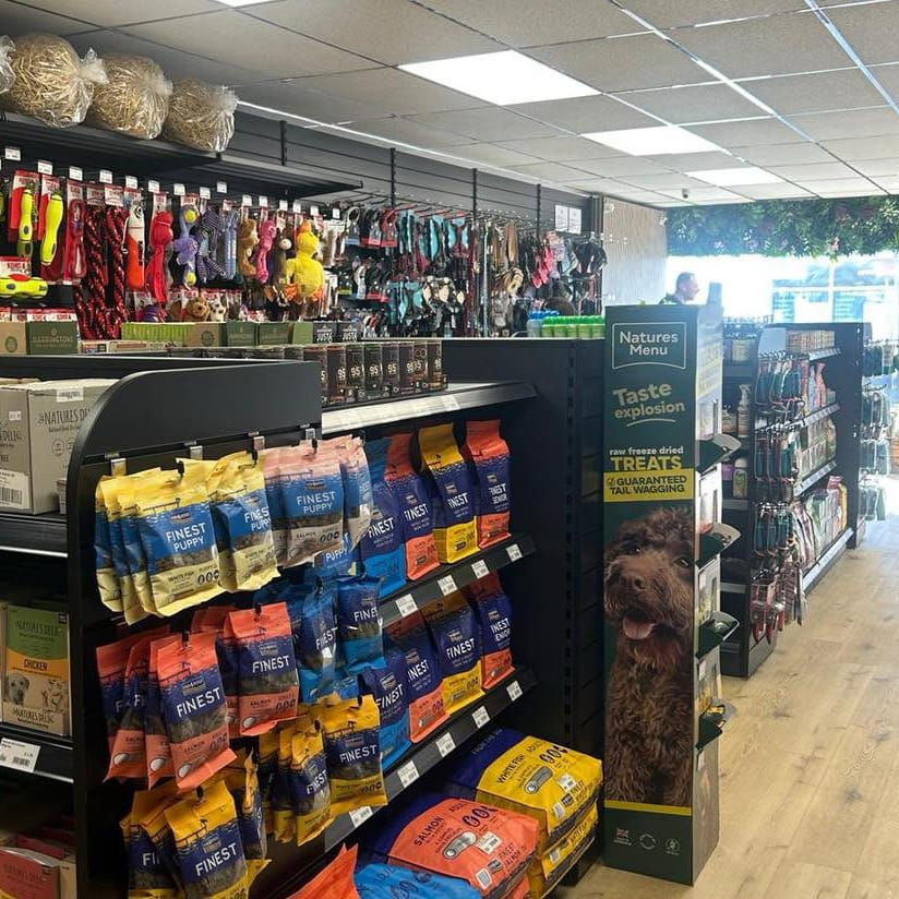 dog and cat products inside arnold pet shop